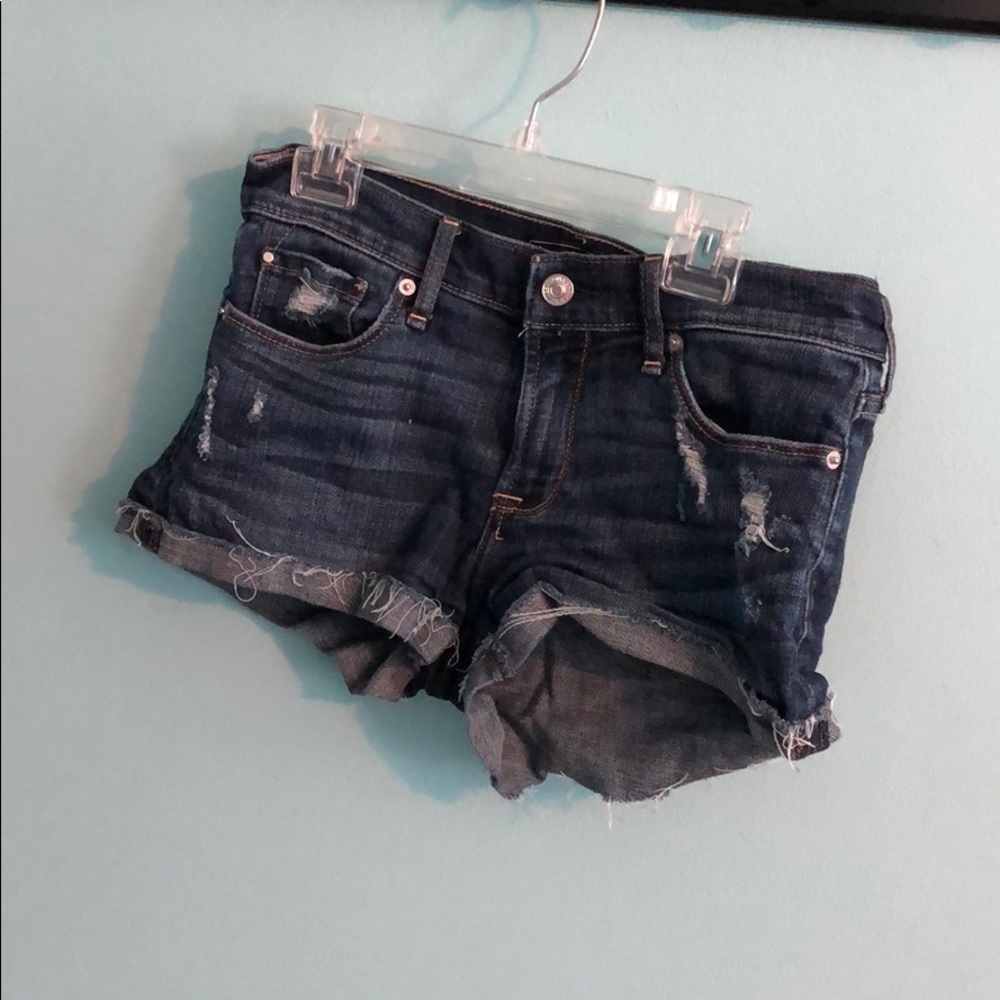 Abercrombie and Fitch Distressed Jean Shorts